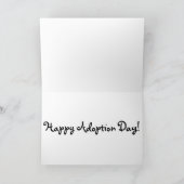 ハートの幸せな採用日カードは名前とカスタマイズ カード (内部)