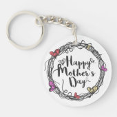 ハートの幸せな母の日Keychainの円 キーホルダー (正面)