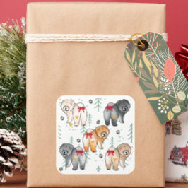 ハートの底から5色のチャウ スクエアシール