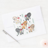 ハートの底から5色のチャウ スクエアシール (封筒)