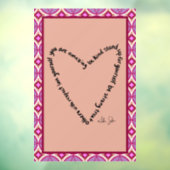 ハートの強さカリグラム窓貼り ウィンドウサイン (シート3)