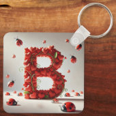 ハートの形で創るアルファベット「B」 キーホルダー (裏面)
