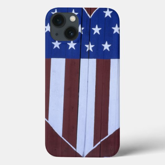 ハートの形の旗は9-11.の後で納屋で絵を描きました Case-Mate iPhoneケース (裏面)