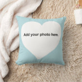 ハートの形はあなたの写真の枕を加えます クッション (ブランケット)