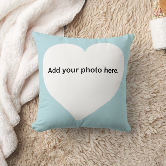 ハートの形はあなたの写真の枕を加えます クッション (ブランケット)