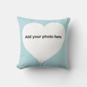 ハートの形はあなたの写真の枕を加えます クッション (正面)