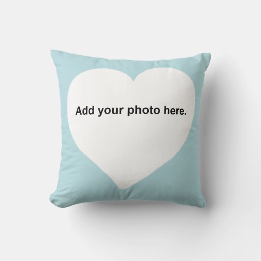 ハートの形はあなたの写真の枕を加えます クッション (正面)