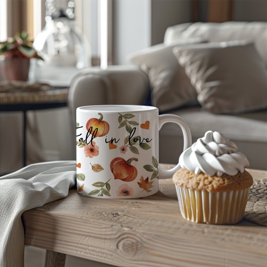 ハートの形をしたかぼちゃのラブ コーヒーマグカップ