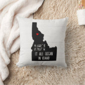 ハートの形をしたアイダホ州のGPS座標 クッション (ブランケット)