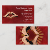 ハートの形をした手、愛デザイン 名刺 (正面/裏面)