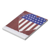 ハートの形をした星と縞 ノートパッド (回転)