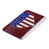 ハートの形をした星と縞 マグネット (左側)