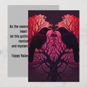 ハートの形をした木と黒い鴉 シーズンカード (正面/裏面)