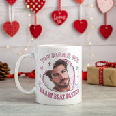 ハートの形カスタム状フォトバレンタイン、ハートビート コーヒーマグカップ
