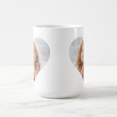 ハートの形状フォトカスタムテンプレートファミリーギフト コーヒーマグカップ (中央)