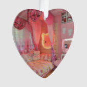 ハートの形状ルームデザイン オーナメント (正面)