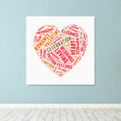 ハートの形状 キャンバスプリント (インサイチュ (ウッドフロア))