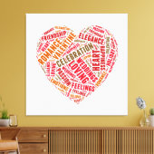 ハートの形状 キャンバスプリント (インサイチュ (リビング))
