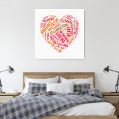 ハートの形状 キャンバスプリント (インサイチュ (寝室))