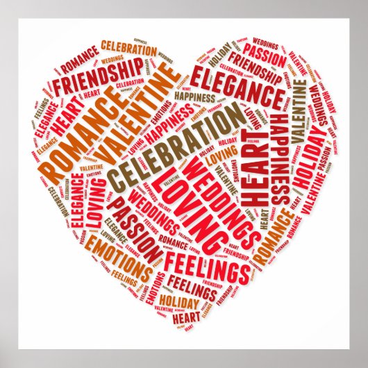 ハートの形状 ポスター (正面)