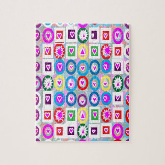 ハートの恋人のピンクのコレクションのギフト ジグソーパズル
