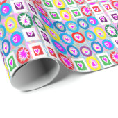 ハートの恋人のピンクのコレクションのギフト ラッピングペーパー (ロールコーナー)