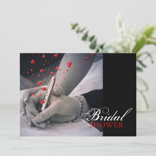 ハートの恋人のラスベガスのブライダルシャワー 招待状 (スタンド正面)