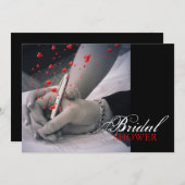 ハートの恋人のラスベガスのブライダルシャワー 招待状 (正面/裏面)