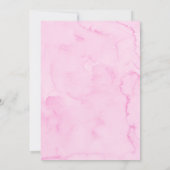 ハートの恋人 ピンク レッド ハーツ ファースト バースデー 招待状 (裏面)