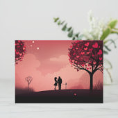 ハートの恋: 手紙を書いて - バレンタインカード シーズンカード (スタンド正面)