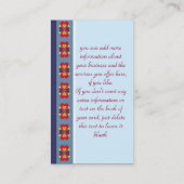 ハートの悪賢い名刺 名刺 (裏面)