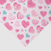 ハートの愛らしいロマンチックなパターン バレンタインデー 薄葉紙 (詳細)