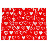 ハートの愛抱き枕 – 大 ラージペーパーバッグ (正面)