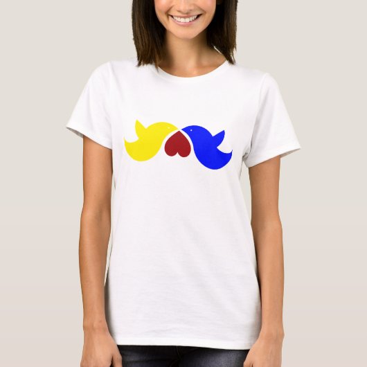 ハートの愛鳥 Tシャツ (正面)