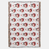 ハートの愛 スローブランケット (正面縦)