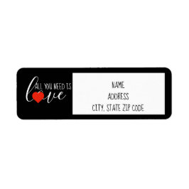 ハートの愛 ラベル返送先住所 ラベル