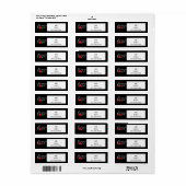 ハートの愛 ラベル返送先住所 ラベル (フルシート)