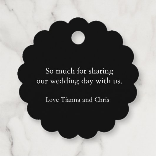 ハートの感謝していダイヤミ結婚の フェイバータグ (裏面)