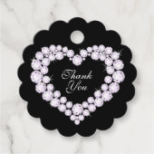 ハートの感謝していダイヤミ結婚の フェイバータグ (正面)