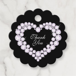 ハートの感謝していダイヤミ結婚の フェイバータグ