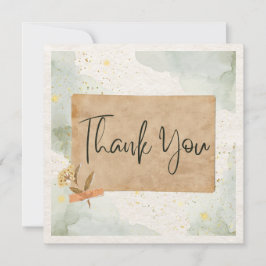 ハートの感謝カード フラット スクエア サンキューカード