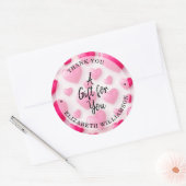 ハートの感謝 ラウンドシール (封筒)