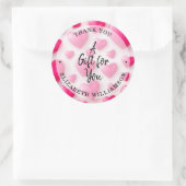 ハートの感謝 ラウンドシール (バッグ)