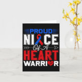 ハートの戦士の誇り高い姪 CHD Awareness Month カード (黄色い花)