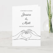 ハートの手でおめでとう（結婚） カード (正面)