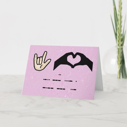 ハートの手のサインカード カード (正面)