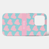 ハートの手描きバレンタイン柄 ピンク Case-Mate iPhoneケース (裏面 (横))