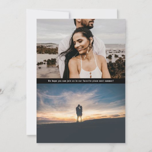 ハートの手書きフォト セーブザデート (裏面)