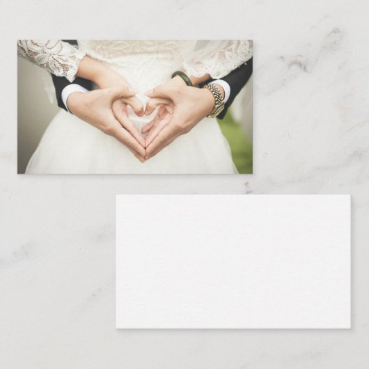 ハートの手結婚内 名刺 (正面/裏面)