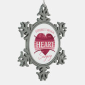 ハートの手術回復 スノーフレークピューターオーナメント (左)